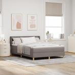 vidaXL Boxspringbed met matras Taupe 160x200 cm Stof, Huis en Inrichting, Slaapkamer | Bedden, Verzenden, Nieuw