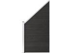 vidaXL - Schuttingpaneel - 95x(105-180) - cm - HKC - grijs, Maison & Meubles, Accessoires pour la Maison | Autre, Verzenden