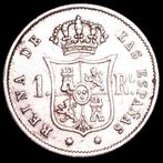 Espagne. Isabelle II. Real Acuñada en 1863. Ceca de Sevilla