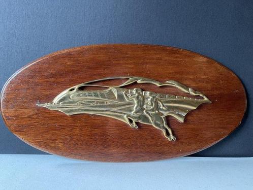 Plaquette - Verguld messing, Antiek en Kunst, Kunst | Designobjecten