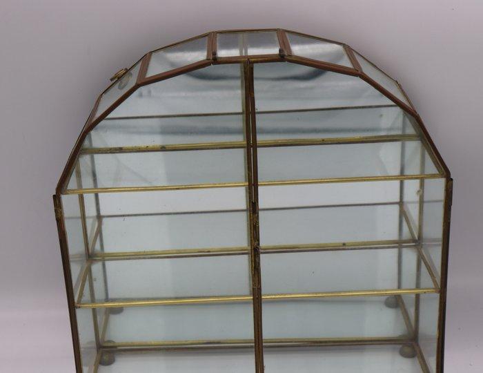 Vitrinekast - Spiegel, messing, glas, Antiek en Kunst, Curiosa en Brocante