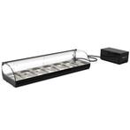 Tapasvitrine | CLASSIC | Zwart | +2°C/+6°C | Statisch | 1, Verzenden, Nieuw in verpakking