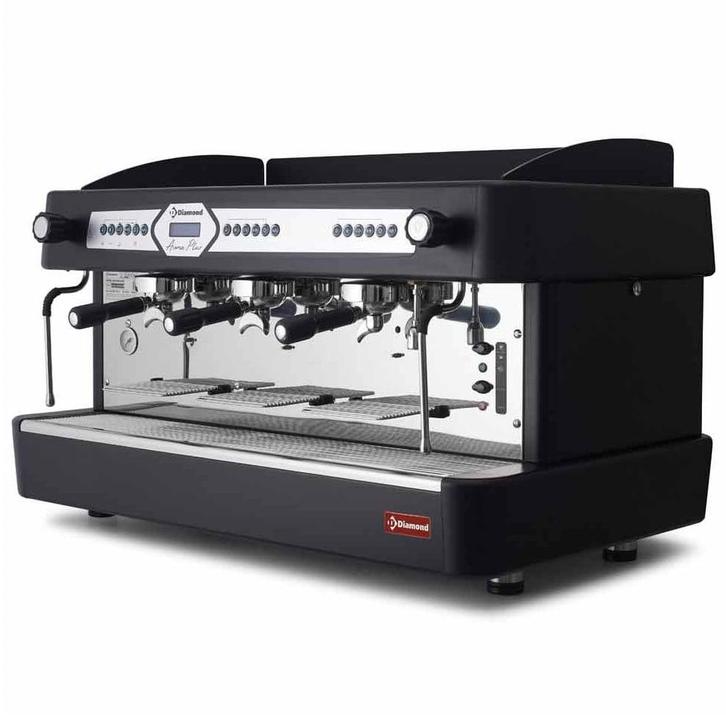 Espressomachine | AROMA | Zwart | 3 Groepen | Digitaal |, Zakelijke goederen, Horeca | Keukenapparatuur, Nieuw in verpakking, Verzenden