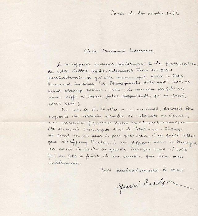 André Breton - Deux lettres autographes signées à Armand, Verzamelen, Film en Tv