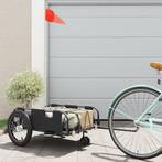 vidaXL Fietstrailer oxford stof en ijzer zwart, Fietsen en Brommers, Verzenden, Nieuw