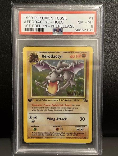 Pokémon - 1 Graded card - fossil - Aerodactyl - PSA 8, Hobby & Loisirs créatifs, Jeux de cartes à collectionner | Pokémon