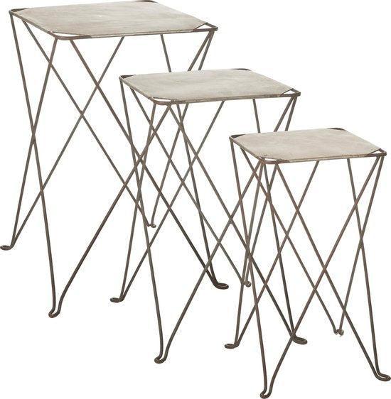 Tweedekans | Mica Decorations Afra Plantentafel - Set van 3, Huis en Inrichting, Woonaccessoires | Overige, Ophalen of Verzenden