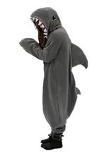 Onesie Haai Pak 140-146 Haaienpak Kostuum Grijs Vis Shark Ki, Ophalen of Verzenden