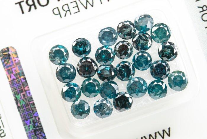 Zonder Minimumprijs - 25 pcs Diamant (Kleurbehandeld) - 5.20, Handtassen en Accessoires, Edelstenen