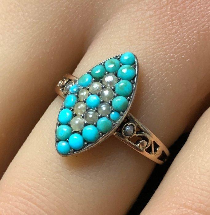 Zonder minimumprijs - Ring - 18 karaat Roségoud, Zilver -, Bijoux, Sacs & Beauté, Bagues