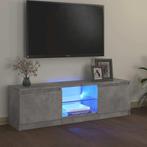 vidaXL Tv-meubel met LED-verlichting 120x30x36 cm betongrijs, Verzenden, Nieuw