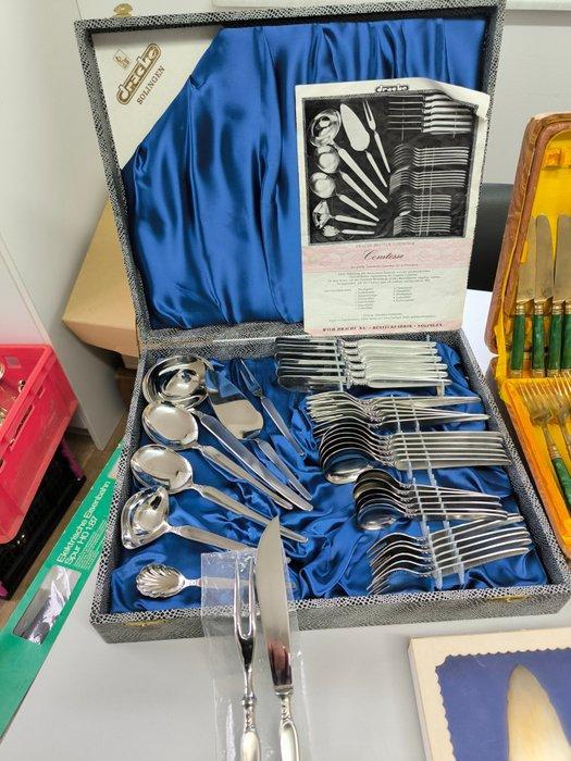 Solingen, WMF - Bestekset (123) - Verzilverd, Hout, Staal,, Antiek en Kunst, Antiek | Meubels | Tafels