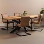Mangohouten Eettafel Ovaal Oscar 260x120 cm (6cm), 100 tot 150 cm, Verzenden, Industriële meubels, Ovaal