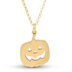 Handmade - Ketting - 14 karaat Geel goud - Pompoen met dog