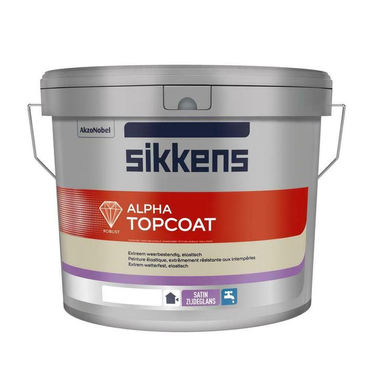 Sikkens Alpha Topcoat extreem weerbestendige zijdeglanzende, Doe-het-zelf en Bouw, Verf, Beits en Lak, Nieuw