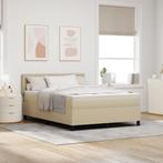 vidaXL Boxspringbed met Matras & LED Licht Groen Grijs, Huis en Inrichting, Slaapkamer | Bedden, Verzenden, Nieuw