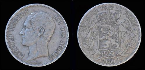 Belgium Leopold I 5 frank 1850 zilver, Postzegels en Munten, Munten | Europa | Niet-Euromunten, België, Verzenden