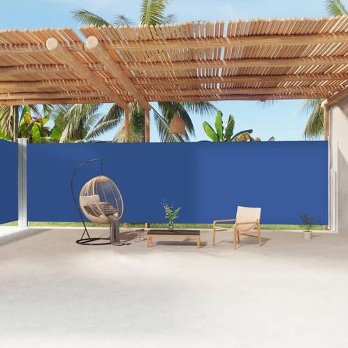 vidaXL Windscherm uittrekbaar 220x1200 cm blauw, Tuin en Terras, Parasols, Nieuw, Verzenden