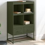 vidaXL Hoge kast 68x39x111,5 cm staal olijfgroen, Huis en Inrichting, Kasten | Dressoirs, Verzenden, Nieuw