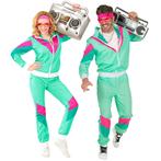 Neon 80S Trainingspak Fout Turquoise, Verzenden