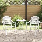 vidaXL Tuinstoel 2 pcs Wit 55 x 56,5 x 91 cm Aluminium, Tuin en Terras, Verzenden, Nieuw