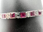 Armband - 14 karaat Witgoud - 1.10ct. tw. Robijn - Diamant, Nieuw