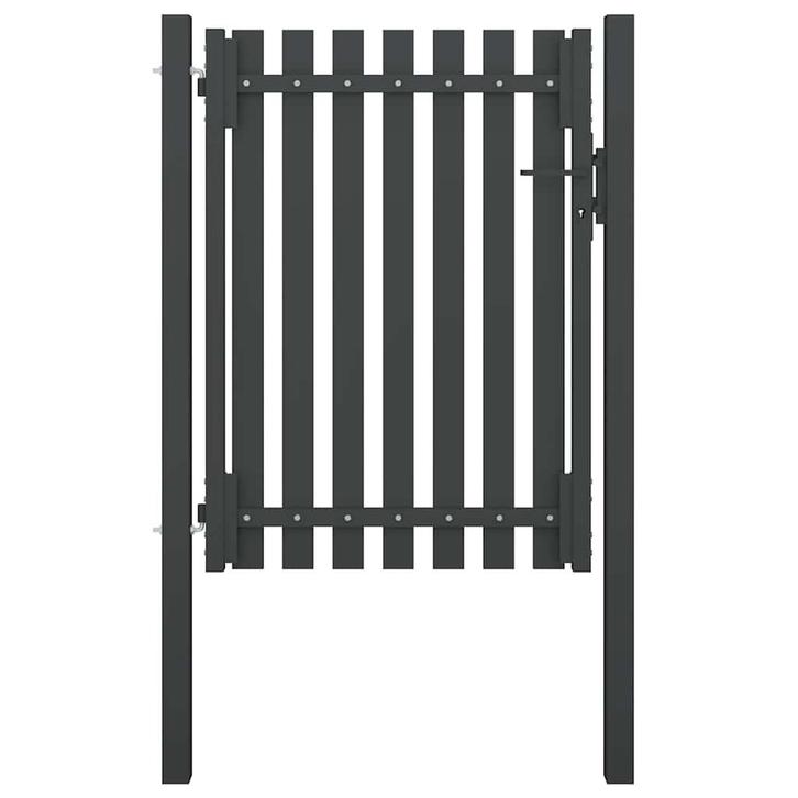 vidaXL Poort 1x1,7 m staal antraciet, Tuin en Terras, Tuinpoorten, Nieuw, Verzenden