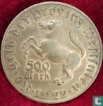 Westfalen 500 mark 1922 Freiherr vom Stein, Postzegels en Munten, Verzenden, Losse munt