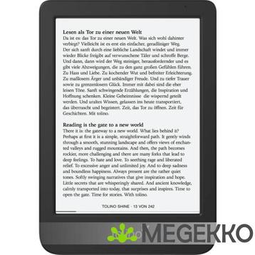 Tolino shine 5 e-book reader Touchscreen 16 GB Wifi Zwart, Verzenden