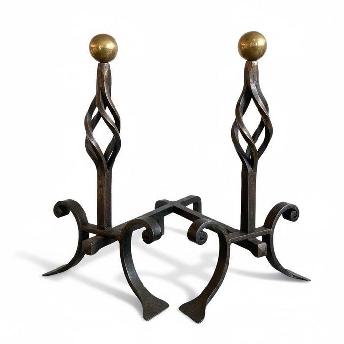 Vuurbok (2) - Messing, Gietijzer, Antiquités & Art, Curiosités & Brocante