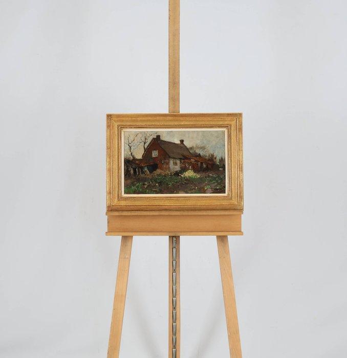 Willem Hendrik van der Nat (1864–1929) - Achter de boerderij, Antiek en Kunst, Kunst | Schilderijen | Klassiek