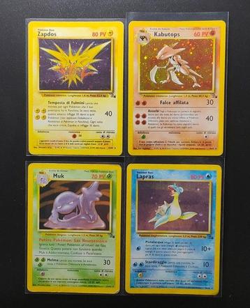 WOTC Pokémon - 4 Card - Fossil - ITA - Zapdos Holo -, Hobby en Vrije tijd, Verzamelkaartspellen | Pokémon, Nieuw