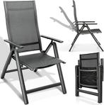 Tuinstoel - Ligstoel - Verstelbaar - Opvouwbaar - Antraciet, Caravans en Kamperen, Kampeermeubelen, Verzenden, Nieuw