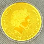 Salomonseilanden. 10 Dollars The History of Gold , oro 1/100