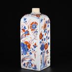 Fles - Grote Jeneverfles met Imari decor van bloemen en