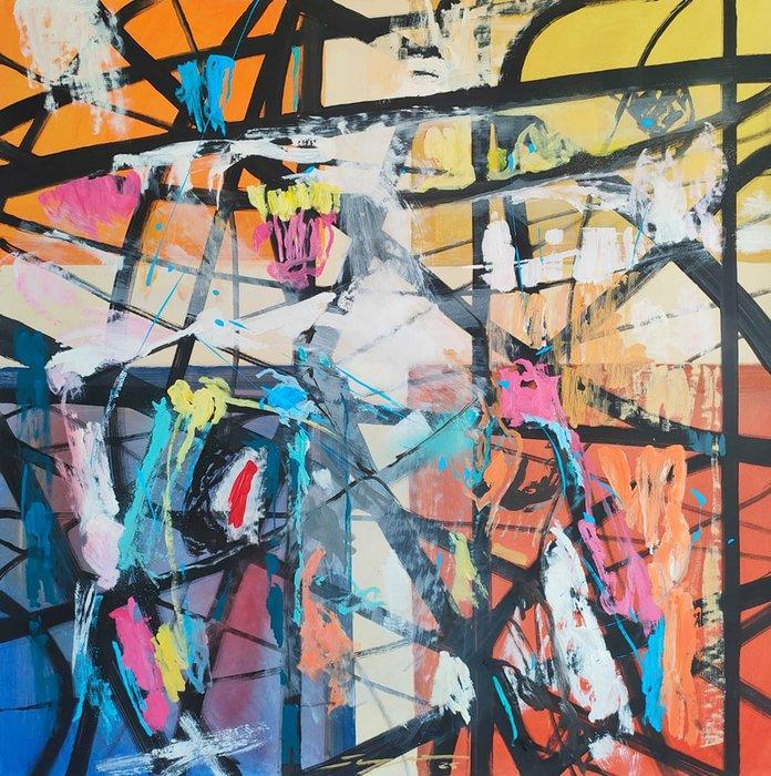 Alexander Jarque - Aerialcolor N.4 - No Reserve, Antiek en Kunst, Kunst | Schilderijen | Modern
