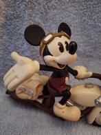Zeldzaam beeldje Mickey op zijn Harley Davidson met klokje -, Verzamelen, Disney, Nieuw