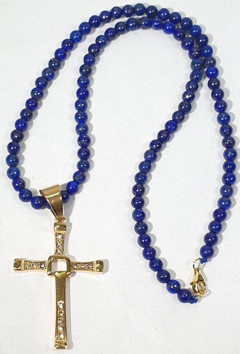 Lapis lazuli NATUURLIJK en Cruz met CZ - 925 zilveren, Antiek en Kunst, Antiek | Boeken en Manuscripten