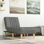 vidaXL Chaise longue stof donkergrijs, Verzenden, Nieuw