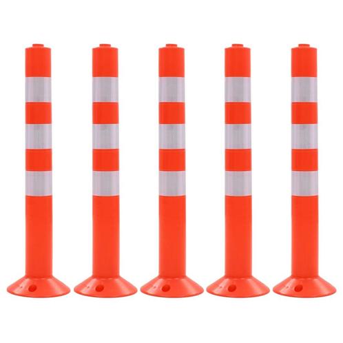 vidaXL Verkeerspalen 75 cm kunststof 5 st, Huis en Inrichting, Overige Huis en Inrichting, Nieuw, Verzenden