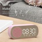 Alarm Klok Speaker - Spiegel FM Radio LED Snooze Wekker -, Verzenden