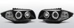 Angel Eyes Koplampen Zwart voor BMW 1-Serie E87, E87 LCI, E8, Auto-onderdelen, Nieuw, Verzenden