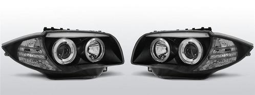 Angel Eyes Koplampen Zwart voor BMW 1-Serie E87, E87 LCI, E8, Autos : Pièces & Accessoires, Éclairage, Envoi