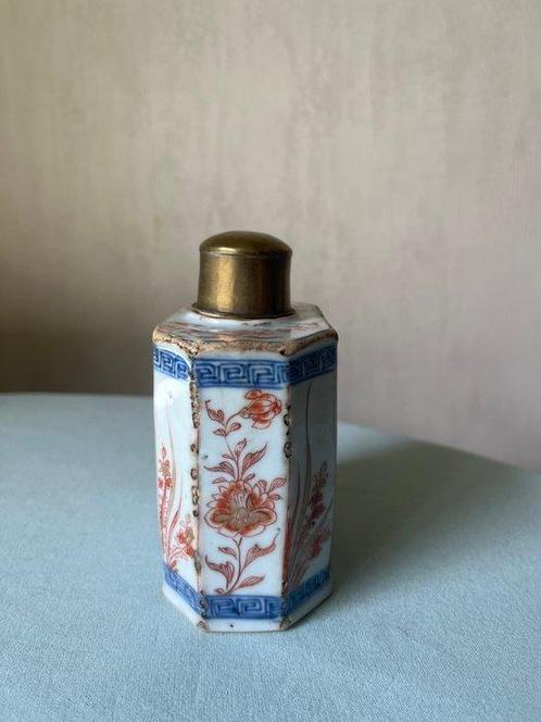 Chinese tea caddy - Koper, Porselein, imari porselein -, Antiek en Kunst, Antiek | Overige Antiek