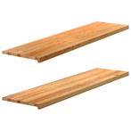 vidaXL Vensterbanken 2 st 160x40x2 cm massief eikenhout, Doe-het-zelf en Bouw, Verzenden, Nieuw