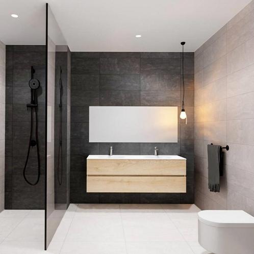 Badkamermeubel Solid Surface BWS Oslo 150x46 cm Dubbel Wood, Doe-het-zelf en Bouw, Sanitair, Bad, Nieuw, Ophalen of Verzenden