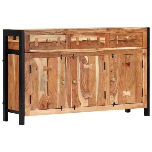 vidaXL Dressoir 120x35x75 cm massief acaciahout, Huis en Inrichting, Kasten | Dressoirs, Nieuw, Verzenden