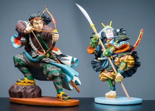 Ed van Rosmalen - Beeldje - Twee Samurai beelden: Mase, Antiquités & Art, Art | Objets design