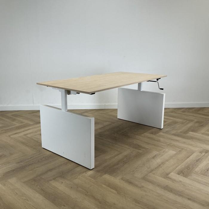 Drentea slingerbureau 160x80 cm,  ahorn - wit, Huis en Inrichting, Bureaus, Bureau, Gebruikt
