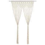 Katoenen Macrame Gordijn 140x240 | OP = OP | Stijlvol!, 100 tot 150 cm, Draadgordijn, Nieuw, Verzenden